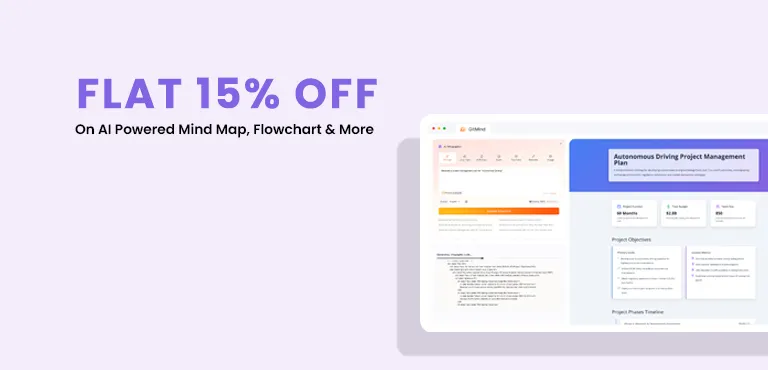 Exclusive Coupon – Flat 15% Off On AI Powered Mind Map, Flowchart & Whiteboard